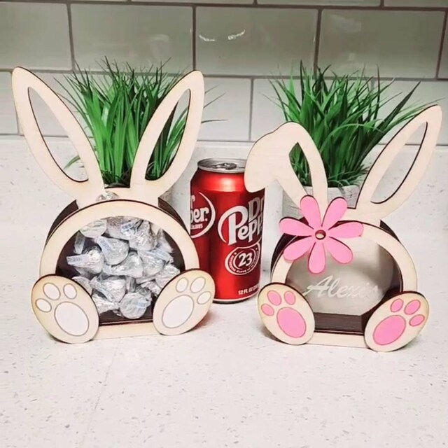 Personalized Easter Bunny Box for Chocolate Eggs Laser - Etsy